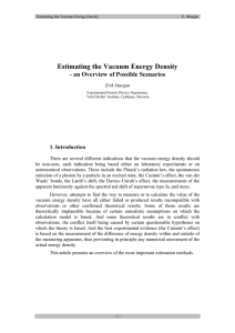 Estimating the Vacuum Energy Density