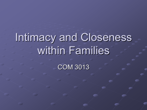 Intimacy and Closeness within Families