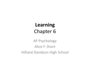 AP Psych – Ch 6 – Learning – PRESENTATION