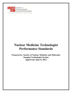 Nuclear Medicine Technologist Performance Standards