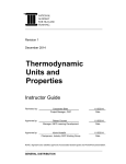 Thermodynamic Units and Properties Summary