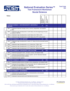 303: Social Science - National Evaluation Series