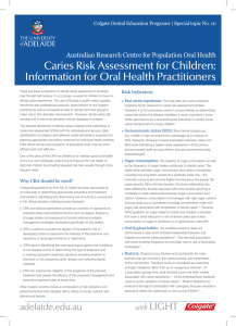 CRA Caries risk assessment Professional