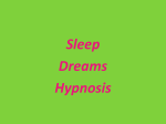 Dreams and Hypnosis