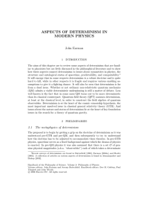 Earman, John, "Aspects of Determinism in Modern Physics"