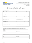 Orthodontic Residency Program
