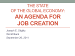The State of the Global Economy: an Agenda for Job Creation