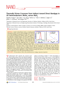 Thermally Driven Crossover from Indirect toward Direct Bandgap in