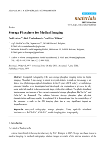 Storage Phosphors for Medical Imaging