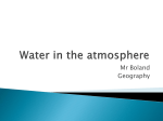Water in the atmpsphere