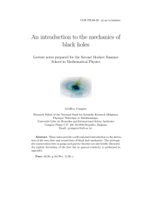 An introduction to the mechanics of black holes