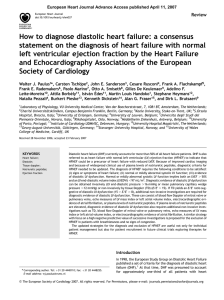 How to diagnose diastolic heart failure: a consensus statement on