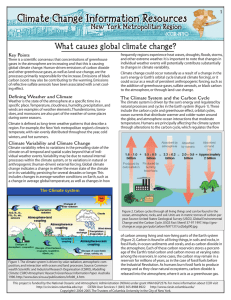 What causes global climate change?