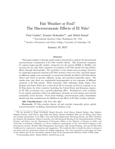 Fair Weather or Foul? The Macroeconomic Effects of El Niño∗