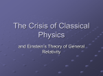 The Crisis of Classical Physics - Elmwood CUSD 322 -