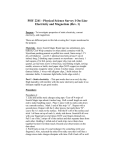 Directions for electricity and magnetism lab rev.1