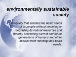 environmentally sustainable society