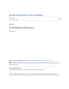 Is Punishment Necessary - Northwestern University School of Law