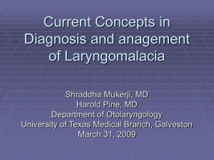 Current concepts in diagnosis and management of laryngomalacia