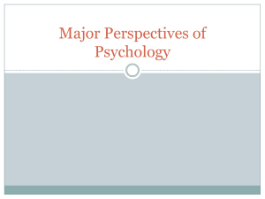 Major Perspectives of Psychology - Copy