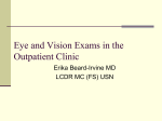 Eye and Vision Exams in the Outpatient Clinic