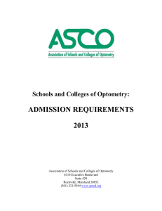 Schools and Colleges of Optometry: