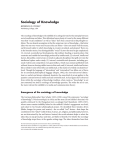 "Sociology of Knowledge" in: The International