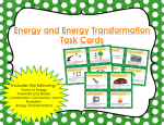 Energy and Energy Transformation Task Cards