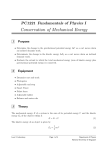 Conservation of Mechanical Energy