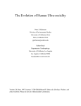 The Evolution of Human Ultra-sociality