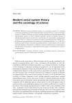 Modern social system theory and the sociology of science