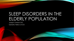 Sleep disorders in the elderly population