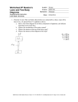 Worksheet 7 - Forces and Free Body Diagrams