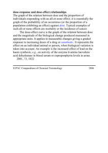 dose-response and dose-effect relationships