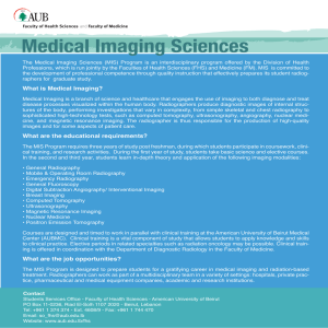 Medical Imaging Sciences - American University of Beirut