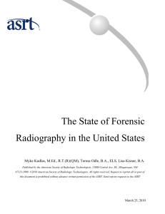 The State of Forensic Radiography in the United States