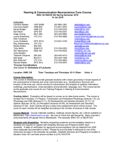 Auditory Neuroscience Core Course (NS599