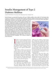 Insulin Management of Type 2 Diabetes Mellitus