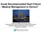 Acute Decompensated Heart Failure: Medical Management