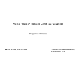 Atomic Precision Tests and Light Scalar Couplings