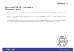 Edexcel GCSE (9–1) Physics Scheme of work