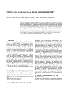 Interferometric back focal plane microellipsometry