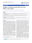 Hodgkin`s lymphoma presenting with heart failure: a case report