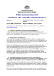 Public Summary Document - Word 281 KB