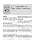 Acute Decompensated Heart Failure : Medical Management