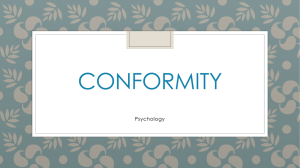 Conformity and obedience