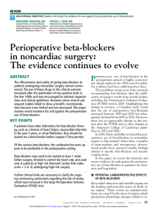 Perioperative beta-blockers in noncardiac surgery: The evidence