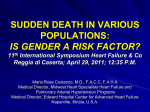 SUDDEN DEATH IN VARIOUS POPULATIONS: IS GENDER A RISK