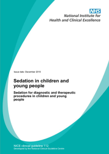 Sedation for diagnostic and therapeutic procedures in children and