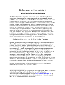 Probability in Bohmian Mechanics[1]